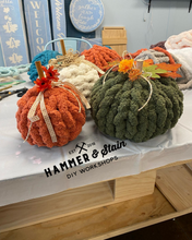 Chunky knit pumpkins October 22nd